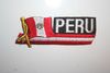 PERU COUNTRY FLAG WORD IRON ON PATCH CREST BADGE .. NEW