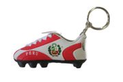 PERU WHITE RED SOCCER FOOTBALL SHOE CLEAT KEYCHAIN ... NEW