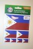 PHILIPPINES COUNTRY FLAG COLLECTION OF 7 DIFFERENT SIZE STICKERS .. NEW