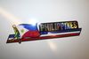 PHILIPPINES COUNTRY FLAG LONG METALIC  BUMPER STICKER DECAL  EMBLEM ... NEW