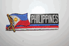 PHILIPPINES COUNTRY FLAG WORD IRON ON PATCH CREST BADGE .. NEW