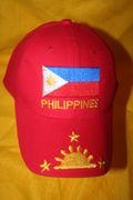 PHILIPPINES RED COUNTRY FLAG EMBROIDERED HAT BASEBALL CAP .. NEW 
