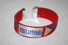 PHILIPPINES RED SUPER THICK COUNTRY FLAG FLEXIBLE BRACELET WRISTBAND .. NEW