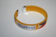 PHILIPPINES YELLOW COUNTRY FLAG FLEXIBLE BRACELET WRISTBAND ... NEW