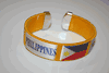 PHILIPPINES YELLOW SUPER THICK COUNTRY FLAG FLEXIBLE BRACELET WRISTBAND .. NEW