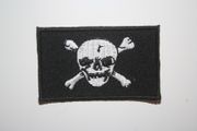 PIRATE BLACK SKULL & CROSS BONES SMALL PATCH CREST BADGE .. NEW