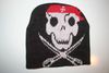PIRATE SKULL AND CROSS SWORDS BLACK HAT CAP TOQUE TOUQUE .. NEW