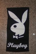 ***SOLD OUT***PLAYBOY BUNNY BLACK LOGO BEACH TOWEL .... NEW