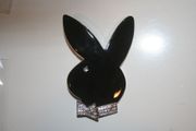PLAYBOY BUNNY BLACK METAL LOGO BELT BUCKLE .. NEW