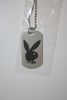 PLAYBOY BUNNY METAL DOG TAG NECKLACE WITH CHAIN ...  NEW