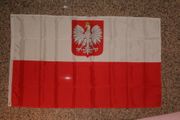POLAND 3' X 5' NATIONAL COUNTRY FLAG BANNER WITH EAGLE TAPESTRY .. NEW