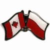 POLAND / CANADA COUNTRY FLAG SMALL METAL FRIENDSHIP LAPEL PIN BADGE POLSKA .. NEW