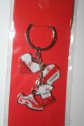 POLAND COUNTRY FLAG 4 CHARM KEYCHAIN .. EURO CUP SOCCER FOOTBALL .. NEW