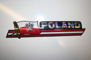POLAND COUNTRY FLAG LONG METALIC CAR AUTOMOBILE BUMPER STICKER DECAL EMBLEM .. NEW