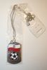 POLAND COUNTRY FLAG SUPER THICK DOG TAG NECKLACE ... FIFA WORLD CUP SOCCER FOOTBALL ... NEW