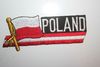 POLAND COUNTRY FLAG WORD IRON ON PATCH CREST BADGE .. NEW