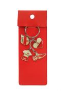 POLAND POLSKA 4 CHARMING DIFFERENT SHAPE DESIGN METAL KEYCHAIN ... NEW