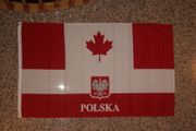 POLAND POLSKA / CANADA COMBO 3' X 5' NATIONAL COUNTRY FLAG BANNER . NEW
