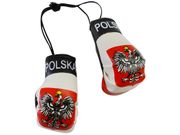 POLAND POLSKA COUNTRY FLAG WITH EAGLE MINI BOXING GLOVES ..HIGH QUALITY .. NEW