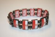 POLAND POLSKA SOCCER FOOTBALL FLEXIBLE METAL REVERSIBLE BRACELET ... FIFA WORLD CUP EURO CUP .. NEW