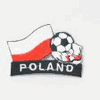 POLAND SOCCER BALL FOOTBALL IRON ON EMBROIDERED PATCH CREST BADGE .. POLSKA .. NEW