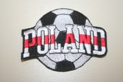 POLAND SOCCER BALL FOOTBALL IRON ON PATCH CREST BADGE .. NEW