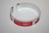 POLAND WHITE COUNTRY FLAG FLEXIBLE C' BRACELET WRISTBAND ..POLSKA ...NEW