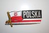 POLSKA COUNTRY FLAG WORD IRON ON PATCH CREST BADGE .. POLAND .. NEW