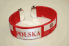 POLSKA RED SUPER THICK COUNTRY FLAG FLEXIBLE BRACELET WRISTBAND .. POLAND ... NEW