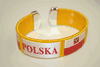 POLSKA YELLOW SUPER THICK COUNTRY FLAG FLEXIBLE BRACELET WRISTBAND .. POLAND .. NEW