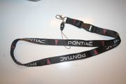 PONTIAC BLACK HIGH QUALITY CAR LANYARD KEYCHAIN PASSHOLDER TICKET HOLDER .. NEW