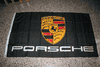 PORSCHE BLACK 3 X 5 FOOT LOGO DESIGN FLAG ... NEW