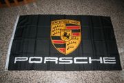 PORSCHE BLACK 3 X 5 FOOT LOGO DESIGN FLAG ... NEW