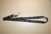 PORSCHE BLACK SPORTS CAR LANYARD KEYCHAIN PASSHOLDER  ... NEW