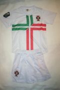 PORTUGAL CHILDS WHITE EURO CUP 2012 SOCCER FOOTBALL JERSEY KIT WITH SHORTS .. NEW