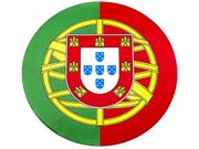 PORTUGAL COUNTRY FLAG CAR MAGNET CIRCLE SHAPE 6 1/4" INCHES IN DIAMETER .. FIFA SOCCER WORLD CUP .. NEW