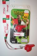 PORTUGAL COUNTRY FLAG FIFA WORLD CUP OFFICIAL WHISTLE / BOTTLE OPENER WITH LANYARD ... NEW