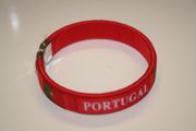 PORTUGAL COUNTRY FLAG FLEXIBLE METAL NYLON RED BRACELET ... FIFA WORLD CUP SOCCER ... NEW