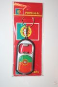 PORTUGAL COUNTRY FLAG LED LIGHT BOTTLE OPENER KEYCHAIN .. NEW