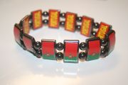 PORTUGAL COUNTRY FLAG METAL FLEXIBLE REVERSIBLE BRACELET ... FIFA WORLD CUP SOCCER FOOTBALL ... NEW