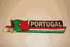 PORTUGAL COUNTRY FLAG METALIC BUMPER STICKER FIFA WORLD CUP SOCCER...NEW