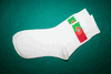 PORTUGAL COUNTRY FLAG PAIR OF MENS WHITE HIGH QUALITY DRESS SOCKS .. SIZE 10- 13 ... NEW IN PACKAGE 