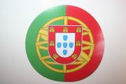 PORTUGAL COUNTRY FLAG ROUND CAR AUTOMOBILE MAGNET .. NET