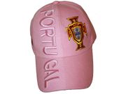 PORTUGAL PINK FPF LOGO EMBOSSED HAT CAP .. FIFA SOCCER WORLD CUP .. FOR LADIES .. NEW