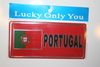 PORTUGAL RED COUNTRY FLAG SMALL LICENSE PLATE STICKER NEW
