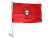 PORTUGAL RED FPF LOGO 12" X 18" INCHES HEAVY DUTY FLAG WITH STICK .. FIFA SOCCER WORLD CUP .. NEW