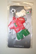 PORTUGAL RED SOCCER JERSEY FLAG KEYCHAIN..HOT HOT