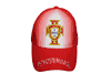 PORTUGAL RED WHITE FPF LOGO FIFA WORLD CUP EMBROIDERED SOCCER HAT  CAP.