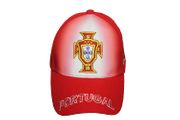 PORTUGAL RED WHITE FPF LOGO FIFA WORLD CUP EMBROIDERED SOCCER HAT  CAP.