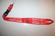 PORTUGAL RONALDO 7 RED PICTURE FIFA WORLD CUP LANYARD KEYCHAIN PASSHOLDER .. HIGH QUALITY EXTRA WIDE... NEW